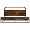 vidaXL Cadre de lit sans matelas 150x200 cm ch&ecirc;ne fum&eacute; bois ing&eacute;nierie