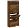 vidaXL Armoire &agrave; chaussures Ch&ecirc;ne fum&eacute; 63x24x147 cm Bois d'ing&eacute;nierie