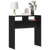 vidaXL Table console Ch&ecirc;ne noir 78 x 30 x 80 cm Bois d'ing&eacute;nierie