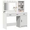 vidaXL Table de Toilette avec tiroir 2 pcs Blanc Bois d'ing&eacute;nierie