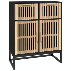 vidaXL Buffet noir 60x30x75 cm bois d'ing&eacute;nierie