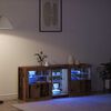 vidaXL Buffet LED Bois ancien 162 x 37 x 67 cm Bois d'ing&eacute;nierie