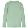T-shirt enfants manches longues faux col roulé menthe foncée 104