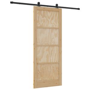vidaXL Porte coulissante ORKDAL 86 x 211 cm Bois de pin massif Naturel