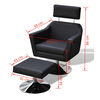vidaXL Fauteuil TV Noir Similicuir