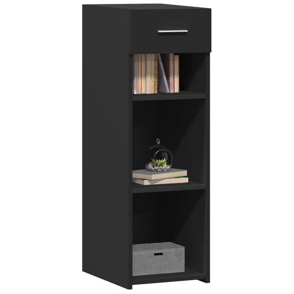 vidaXL Buffet noir 30x42,5x93 cm bois d'ingénierie