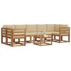 vidaXL Ensemble de canap&eacute;s d'ext&eacute;rieur 8 pcs Naturel et Beige