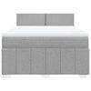 vidaXL Sommier &agrave; lattes de lit avec matelas Gris clair 160x200cm Tissu