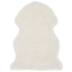 vidaXL Tapis 60 x 90 cm Peau de mouton synth&eacute;tique Blanc