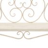 vidaXL Banc de jardin 132 cm Métal Antique Blanc