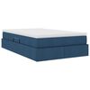 vidaXL Lit avec rangement et matelas Bleu 120 x 200 cm Polyester