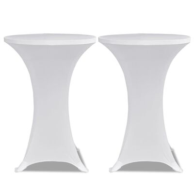 vidaXL Housses élastiques de table Ø 60 cm Blanc 4 pcs
