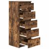 vidaXL Buffet avec tiroirs chêne fumé 37,5x35x99 cm bois d'ingénierie