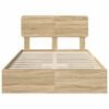 vidaXL Lit de Rangement Ch&ecirc;ne Sonoma 120 x 190 cm Bois d'ing&eacute;nierie