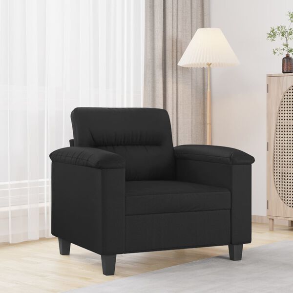 vidaXL Fauteuil Noir 60 cm Similicuir