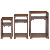 vidaXL Table d'Accent 3 pcs Marron Bois de Mahogany Massif