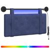 vidaXL T&ecirc;te de lit suspendue Avec lumi&egrave;re LED Bleu police Velours
