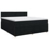vidaXL Lit boxspring avec matelas Noir 160 x 200 cm Tissu