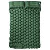 vidaXL Matelas de camping autogonflant avec oreillers 2 personnes vert
