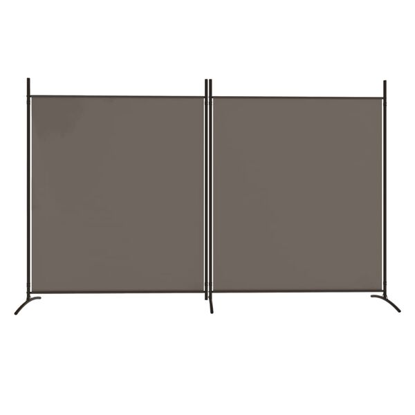 vidaXL Cloison de séparation 2 panneaux Anthracite 348x180 cm Tissu