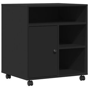 vidaXL Support d'imprimante avec roulettes noir 60x50x67 cm