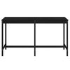 vidaXL Table de jardin noir 203,5x90x110 cm bois massif de pin