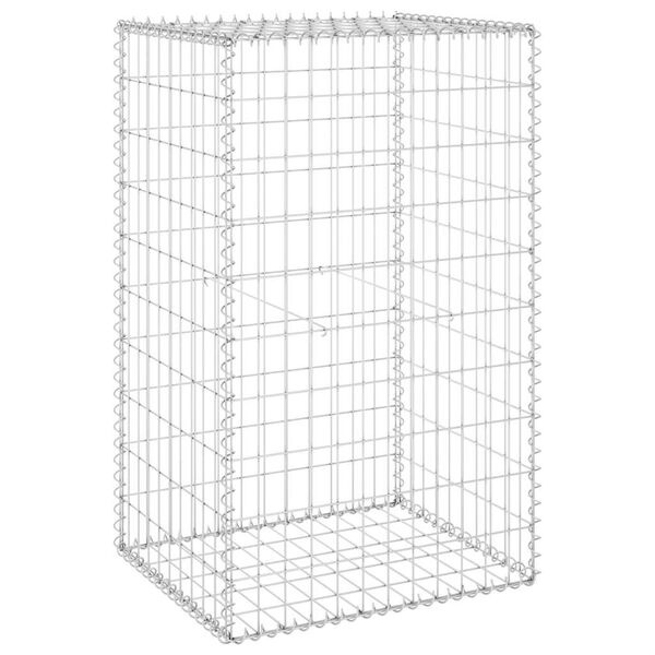 vidaXL Mur en gabion avec couvercles Acier galvanis&eacute; 60x50x100 cm