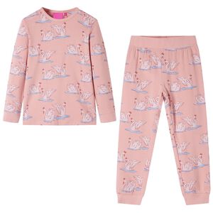 Pyjamas enfants &agrave; manches longues rose clair 116
