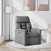 vidaXL Fauteuil inclinable en tissu gris fonc&eacute;