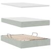 vidaXL Lit avec rangement et matelas Gris clair 120 x 190 cm Velours