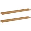 vidaXL &Eacute;tag&egrave;re Murale 2 pcs Marron 80 x 9 x 3 cm Bois d'ing&eacute;nierie