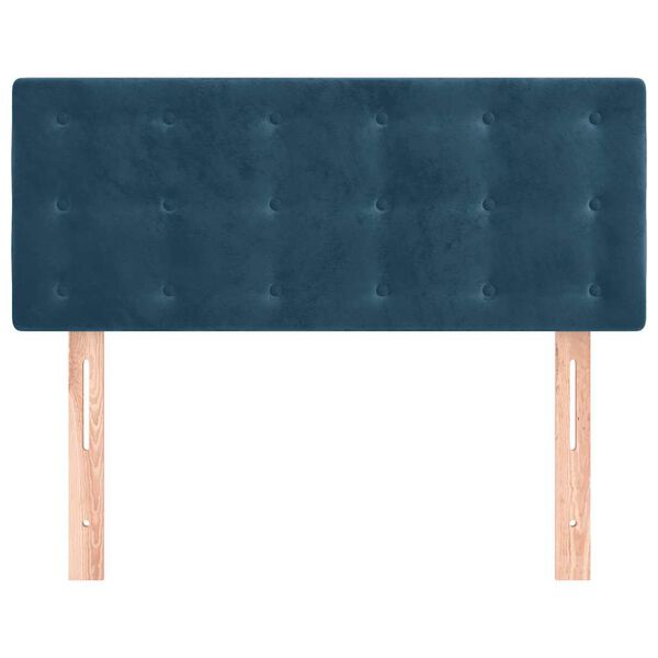 vidaXL T&ecirc;te de lit Bleu fonc&eacute; 90x5x78/88 cm Velours