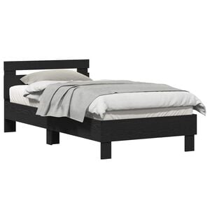 vidaXL Cadre de lit Ch&ecirc;ne noir 193 x 95 x 88 cm Bois d'ing&eacute;nierie
