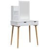 vidaXL Ensemble de Coiffeuse FAUSKE 3 pc Blanc 76 x 50 x 143 cm