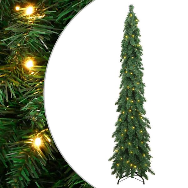 vidaXL Arbre de Noël artificiel pré-éclairé avec 100 LED 180 cm