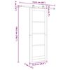 vidaXL Porte coulissante ORKDAL Naturel 73,5 x 198,5 cm
