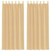 vidaXL Rideaux en voile avec passe-tringles 2 pcs sable