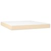 vidaXL Matelas de lit &agrave; ressorts ensach&eacute;s fermet&eacute; moyenne Cr&egrave;me 160x200x20 cm Tissu