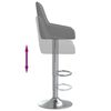 vidaXL Tabourets de bar lot de 2 gris fonc&eacute; tissu