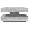 vidaXL Table basse rotative &agrave; 360 degr&eacute;s sonoma gris 70x70x34,5 cm