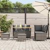 vidaXL Salon de jardin 5 pcs avec coussins gris r&eacute;sine tress&eacute;e