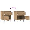 vidaXL Tables de chevet 2 pcs ch&ecirc;ne artisanal 40x35x50 cm