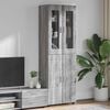 vidaXL Haut Armoire avec &eacute;tag&egrave;re FLORIN Gris Sonoma 60 x 35 x 182 cm