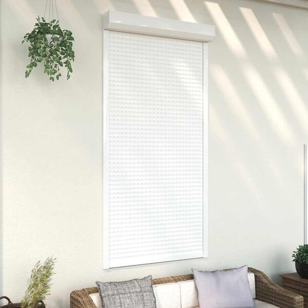 vidaXL Volet roulant aluminium 110x220 cm blanc