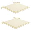 vidaXL Chaises de jardin avec coussins lot de 2 Teck solide et acier