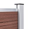 vidaXL Cl&ocirc;ture de jardin WPC 699x106 cm Marron