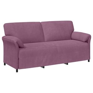 vidaXL Sofa 3 places Pourpre 198 x 83 x 95 cm Velours