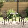 vidaXL Ensemble bistro de jardin 3 pcs Bronze Aluminium