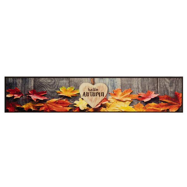 vidaXL Tapis de cuisine lavable impression d'automne 60x300 cm velours