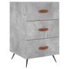 vidaXL Table de chevet gris b&eacute;ton 40x40x66 cm bois d'ing&eacute;nierie